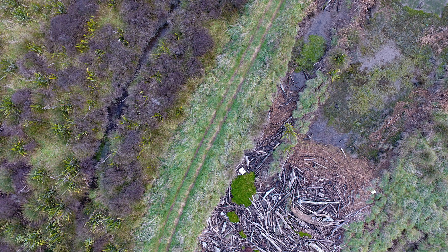 Aerial view of the Manawatū River Estuary