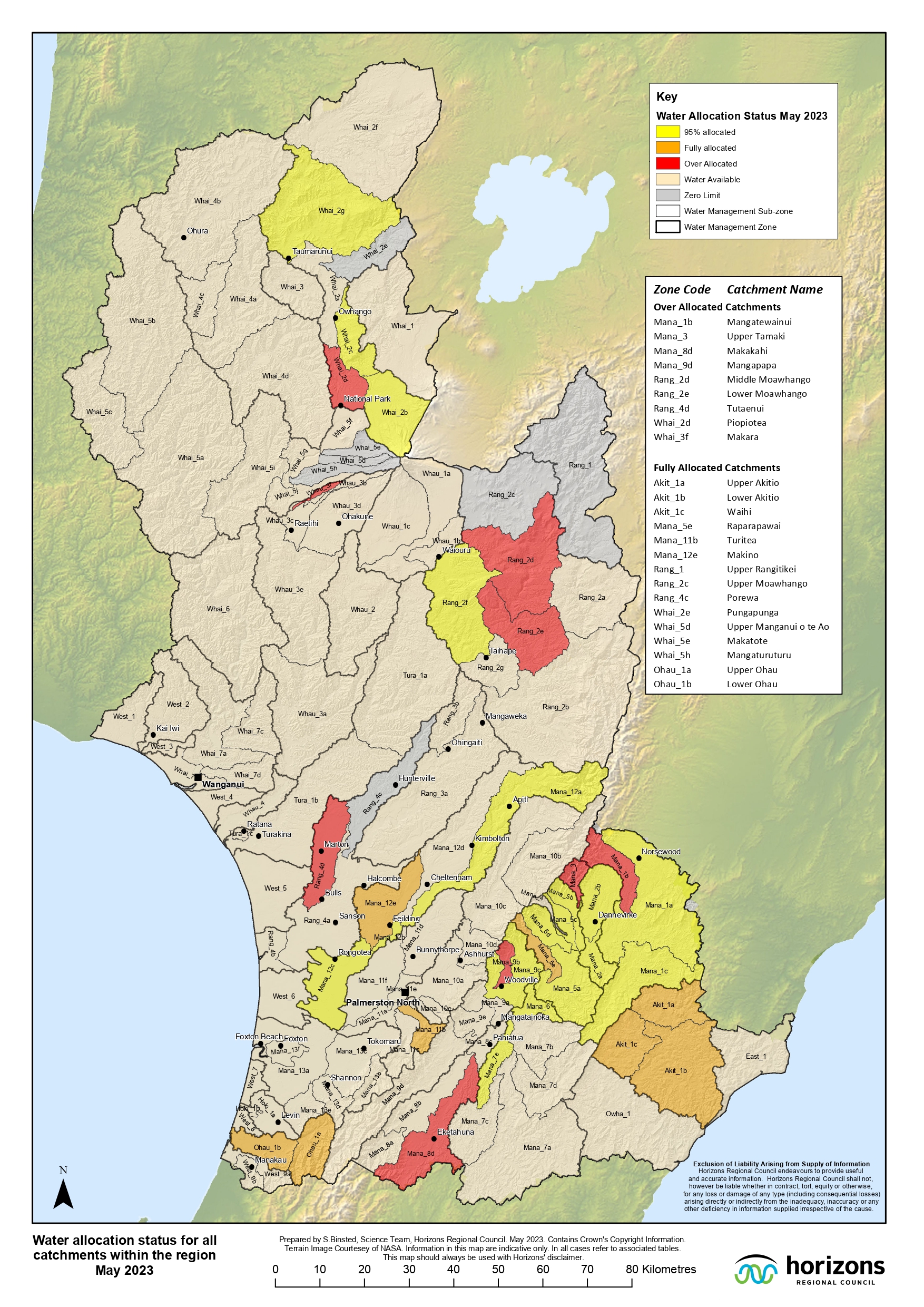 Water Allocation Status - May 2023